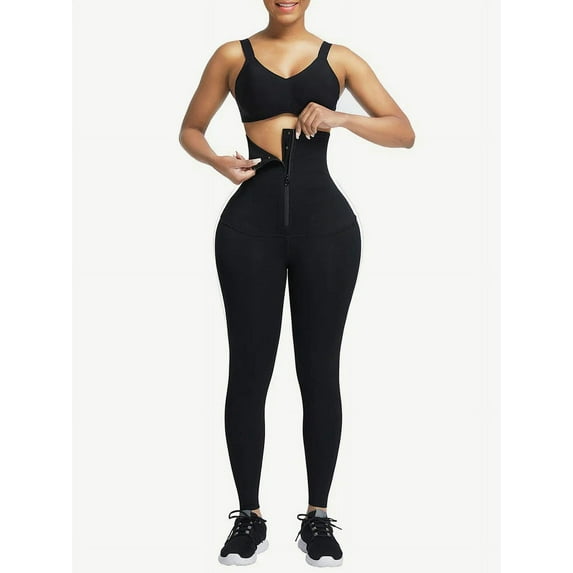 Reta Waist Trainer 2-In-1 Leggings With Zipping Shapewear