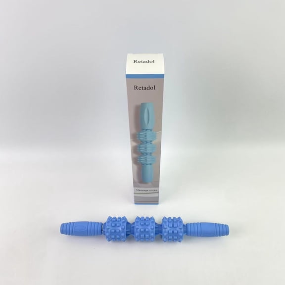 Retadol Massage sticks,The Stick Massage Roller Muscle Roller Stick for Muscles - Fitness Answered Training - 16.75" Stainless Steel Core - Large Roller Gap Great for Neck and Back