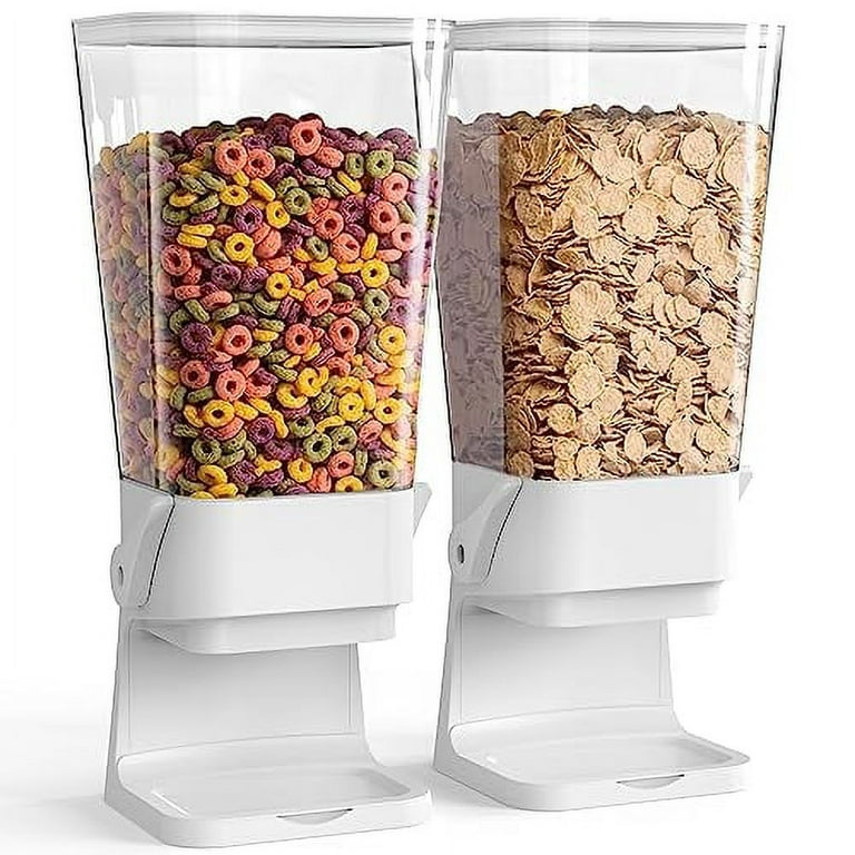 1pc Double-barrels Cereal Dispenser, Dry Food Storage Container, Kitchen  Grain Canister, Snack Jar, Organizer, Grain Distributor
