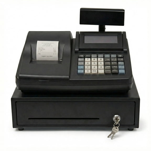 Retail Counter Register 56RC with Steel Drawer, 58 mm Thermal Printer, 6800 Lookups