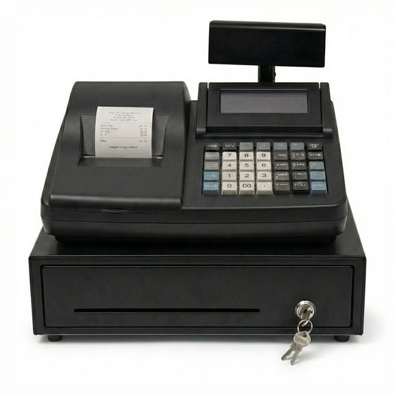 Retail Counter Register 56RC with Steel Drawer, 58 mm Thermal Printer, 6800 Lookups