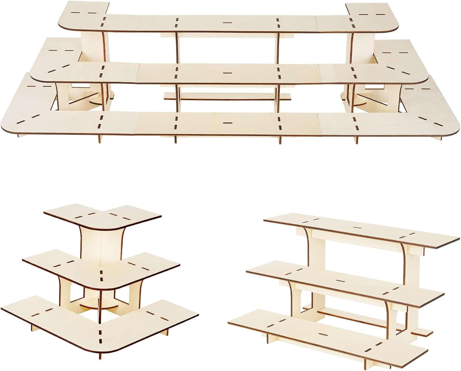 Retail Display Shelves Display Stand Retail Table Wooden 3 Tiers ...