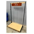 thumbnail image 1 of 78 in. H X 52 in. W X 30 in. D Black Metal/Wood Feature Platform Frame Floor Display, 1 of 2