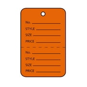 Retail Price Tag - Orange - Unstrung - 1¾” W x 1⅞”H - Case of 1,000