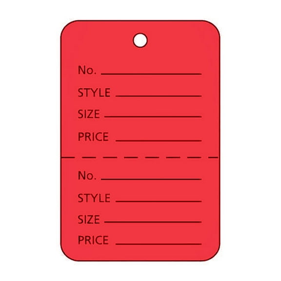 SSWBasics Red Tags 1¾” W x 2⅞” H - Price Tags Unstrung for Retail - Durable Tags Unstrung for Efficient Pricing and Labeling