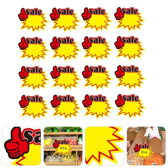50 Pcs Price Signs Advertising Tags for Retail Shop with Blank Labels
