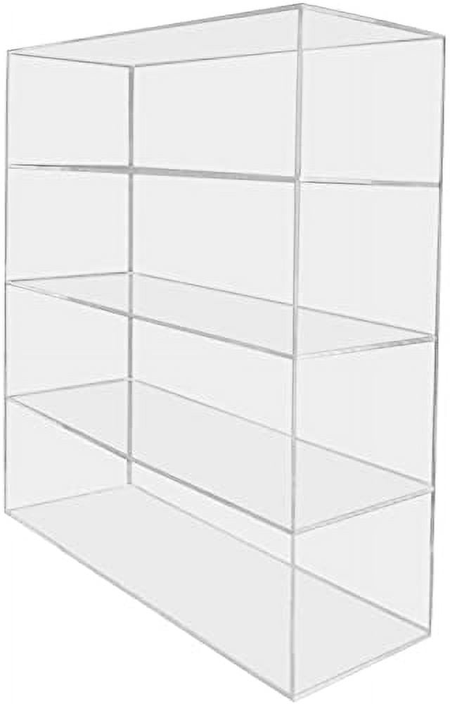 Retail Store Display Case 16 Inch Wide Durable Clear Acrylic Doorless