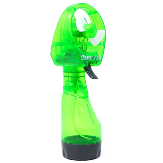 Retailery Portable Handheld Battery Operated Misting Fan with Water Spray Bottle, Green