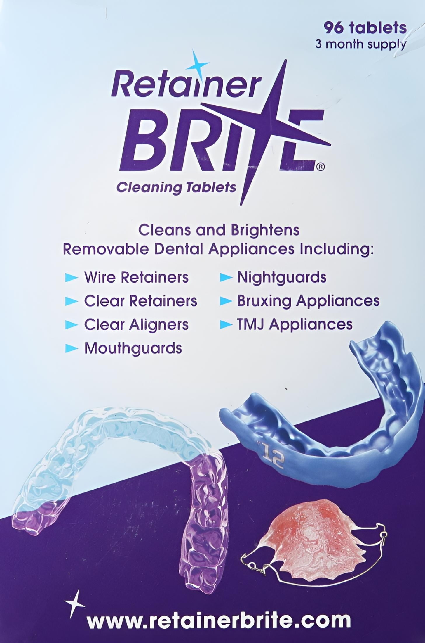 NEW Retainer Brite Dental Cleaning Tablets - 96 Tablets 3 Month Cleaner Supply