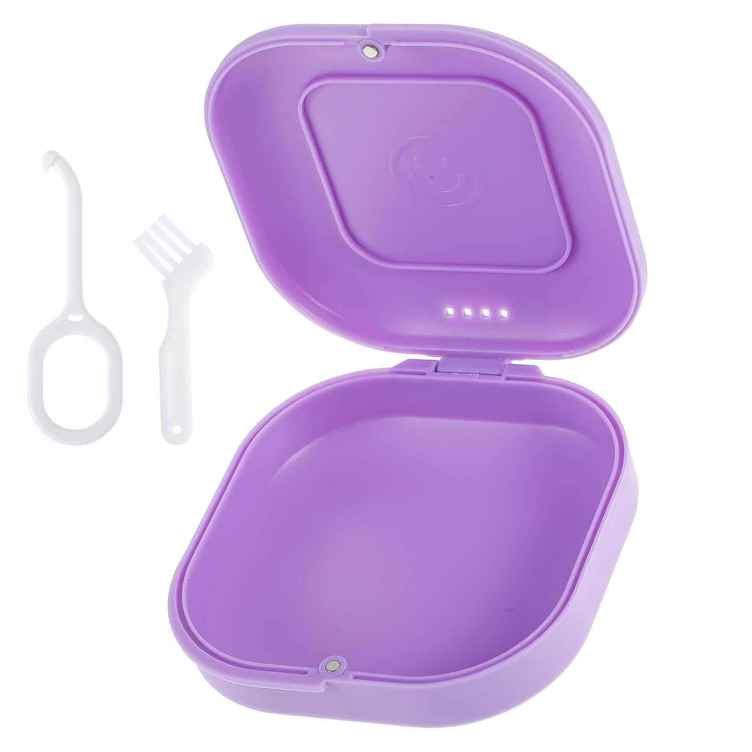 Retainer Case Closure Compatible Orthodontic Aligner, Purple Cute Slim ...