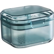 Retainer Case Denture Bath Case, Retainer Cleaner Case with Lid, Denture Cup for Partial Dentures, Mouth Guard&Braces,Denture Soaking Container Case for Travel
