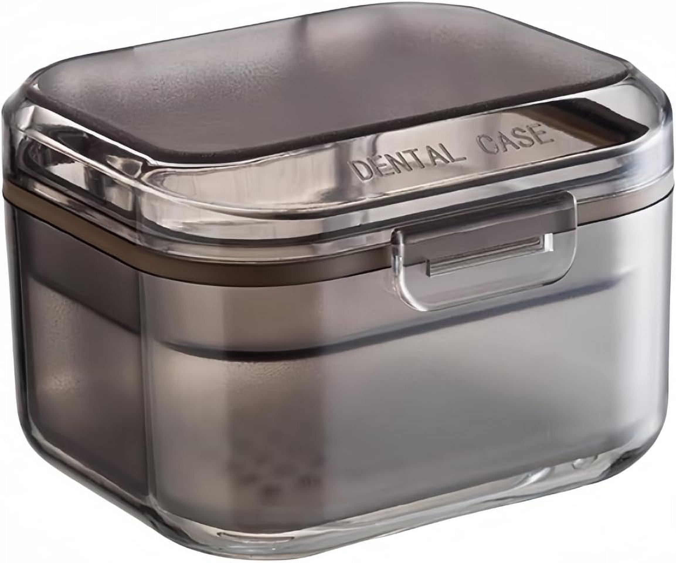 Tooth Cases Retainer Case Denture Bath Case, Retainer Cleaner Case with Lid ...