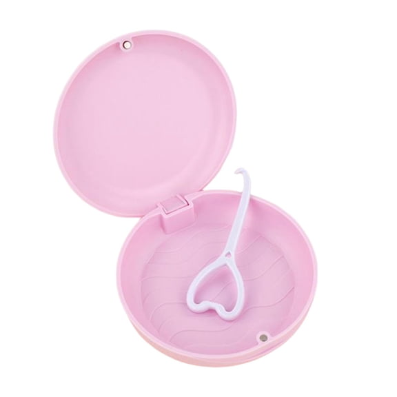 Retainer Case Retainer Mouthguard Tray Organizer Protection Convenient Dentures Storage Boxes Mouth Guard , pink