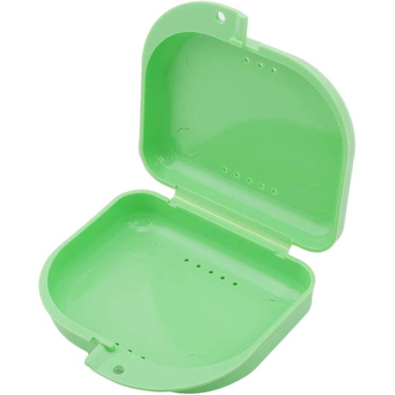 Retainer Case with Vent Holes,Orthodontic Mouth Guard Cases Cute Denture Case Tight Snap Lock Retainer Holder