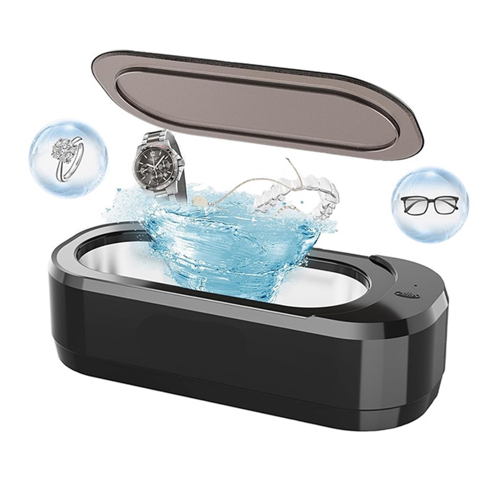 Retainer Cleaner High-Frequency Vibration Cleaning Glasses Jewelry Deep Cleaning Kits for Ring