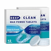 Retainer Cleaning 24 Tablets, Odor Removal Denture Cleanser for Invisalign, Clear Aligners, Mouth Guard, Night Guard, Removes Stains & Discoloration, Daily Care