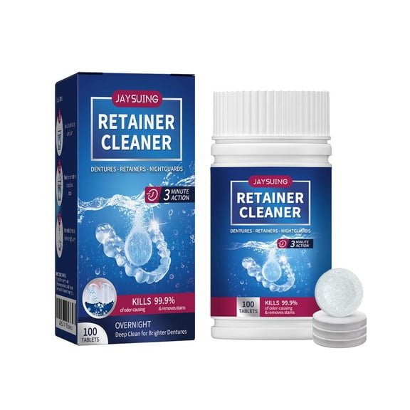 Retainer Cleaning Tablets - Removeable Dental Appliances Braces Cleaner