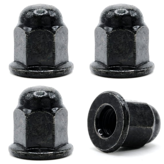 Retainer Nuts/Screws for Volvo S80 License Plates (Set of 4, Black, Rear)