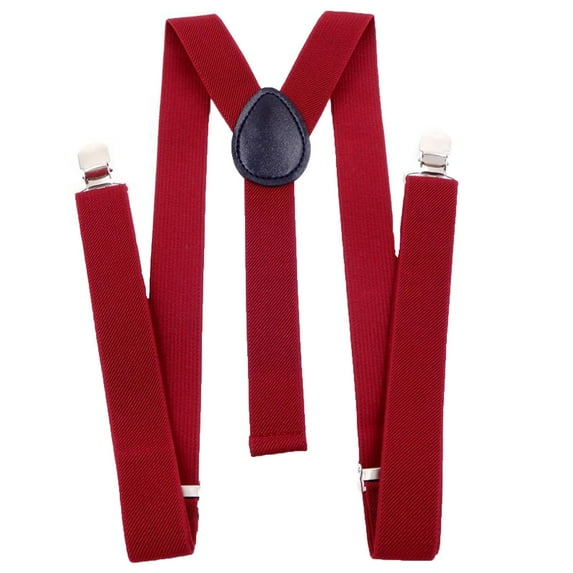Retaining Clip, Furenl Men's Suspenders Adjustable Elastic Y-Shaped Back Suspenders Strong Clip, 1* Strap