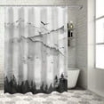 thumbnail image 1 of Orinice Birds Tapestry Mountain Bathroom Decor Set, Colorful Luxurious Graphic Print Polyester Fabric Fashion Shower Curtain with Hooks, Waterproof Bathroom Decoration 69x72, 1 of 7