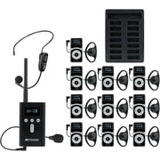 Retekess T130P Tour Guide System, Wireless Tour Guide Headsets, 3th Generation T130, Graded Noise Reduction, Long Standby 36h Translation Device for Church, Factory 1 Transmitter 10 Receivers