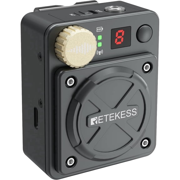 Retekess TA101 Wireless inEar System Receiver, Stereo IEM System for Band, Singer, Stage and Small Gigs, Maximum Call Range 98ft, Low Latency, Beltpack Receiver