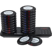 Retekess TD163 Beepers Pagers, Queue Calling System, 20 Coaster Pagers | for Cafe, Hotel, Restaurants, 500M Long Distance, Dual Charging Base