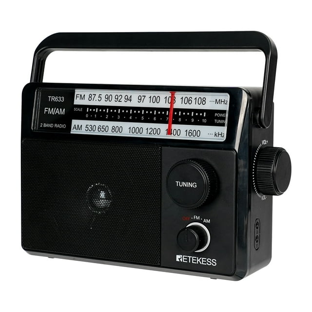 Retekess TR633 AM FM Radios with Best Reception, Portable Radio Plug in