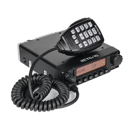 Retevis RA87 GMRS Mobile Radio, 40W Mobile Transceiver Base Station with Cable, 8 Repeater Channels, Chirp, Dual Watch, Long Range Two Way Radio for Off-Road(Black 1Pack)