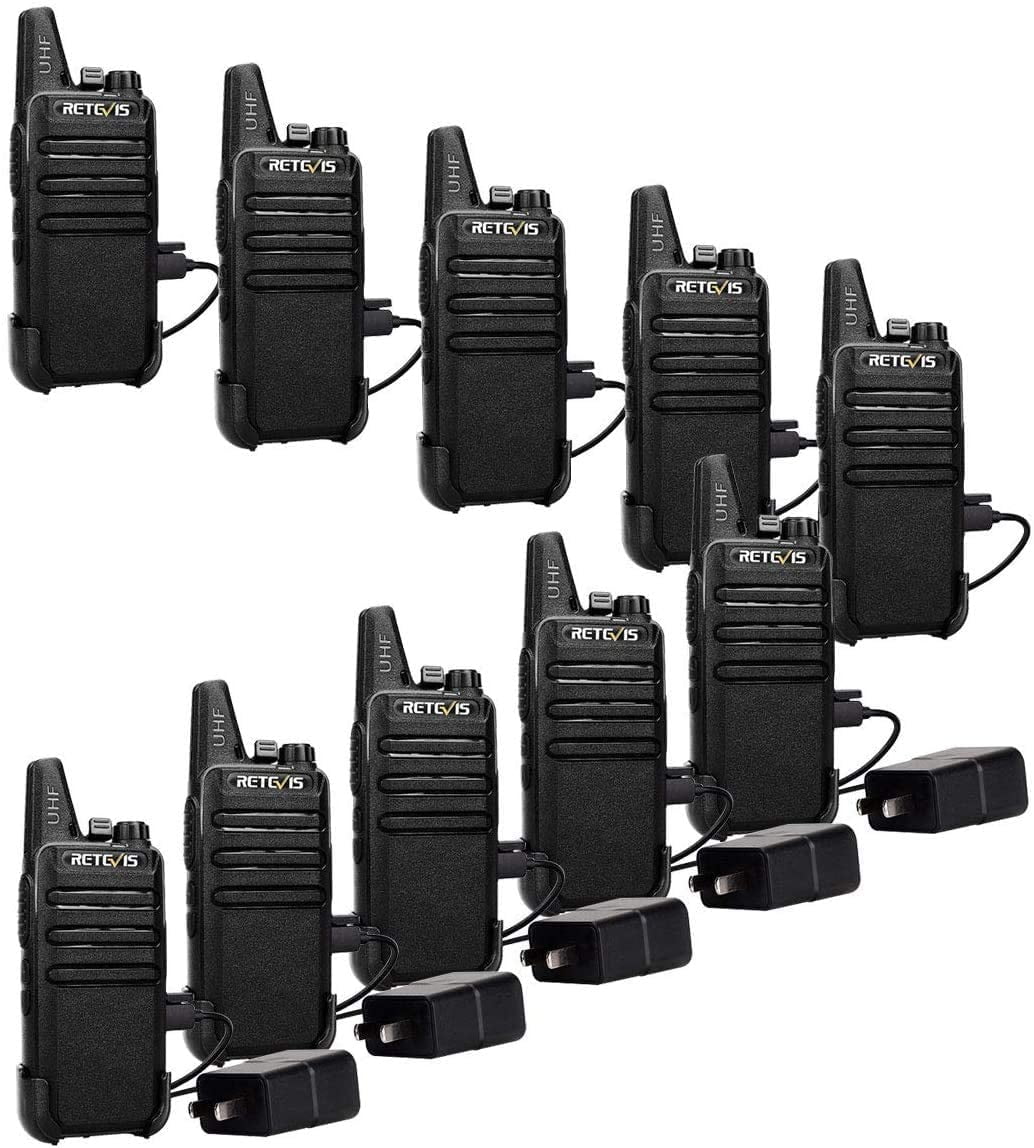 Retevis RT68 Walkie Talkies with Earpiece, Portable FRS Two-Way Radios  Black
