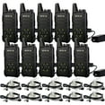 thumbnail image 1 of Retevis RT22S Walkie Talkies for Adults, 2 Way Radio with Earpiece, Channel Display, Rechargeable, Portable FRS Two-Way Radios, Mini Compact, for Hospitality Church School Retail Restaurant (10 Pack), 1 of 10