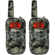 Retevis RT33 Walkie Talkies for Kids, Army Toy Gifts for 6-12 Year Old Boys Girls,Long Range 2 Way Radio 22 Channel Backlit LCD Screen Flashlight VOX,Outside Adventures Camping Hiking(Camo, 1 Pair)