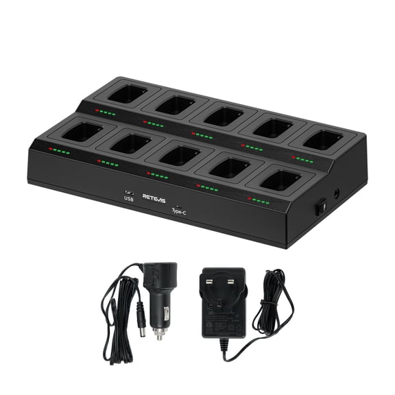Retevis RTC777T 10-Way Multi-Unit Gang Charger for H777/H777D/H777H
