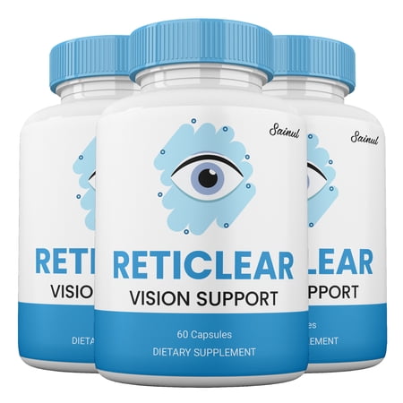 RetiClear Vision Capsules, RetiClear Pills for Vision, Clarity & Eye Health Supplement, High Potency (3 Pack)