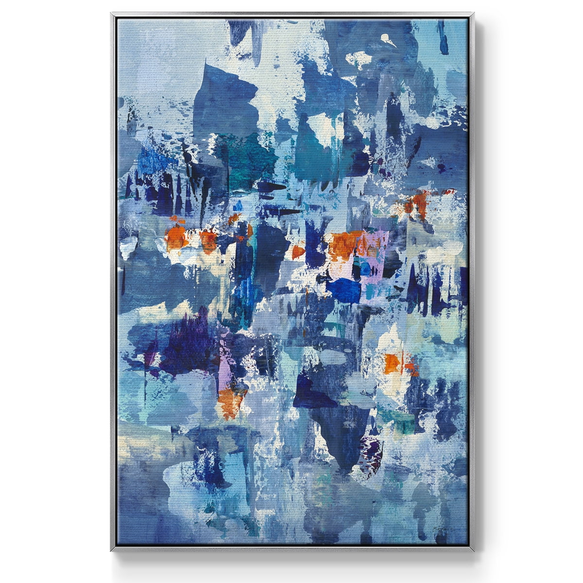 Reticent III Framed Premium Gallery Wrapped Canvas - Ready to Hang - 25 x 37 - Silver Floating Frame