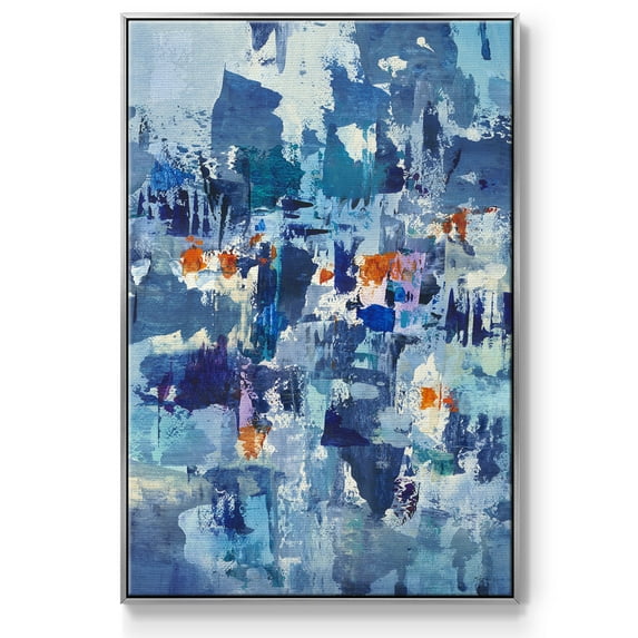 Reticent III Framed Premium Gallery Wrapped Canvas - Ready to Hang - 27 x 41 - Silver Floating Frame