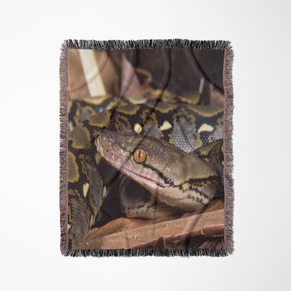 Reticulated Python Snake - Na02 Dno0481 - David Northcott, Woven Blanket