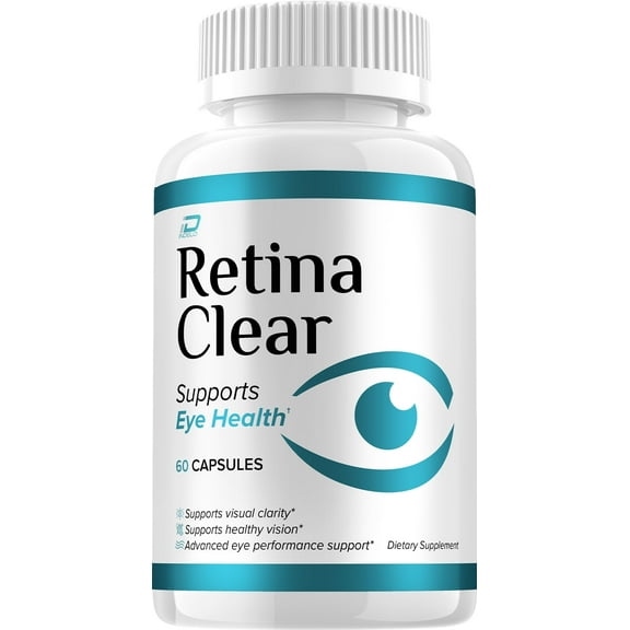 Retina Clear Eye Support Supplement RetinaClear Capsules Eye Vitamins Healthy Vision,1 Pack, 60 Capsules