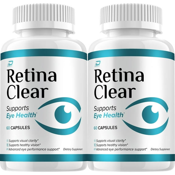 Retina Clear Eye Support Supplement  RetinaClear Capsules Eye Vitamins Healthy Vision,2 Pack, 120 Capsules