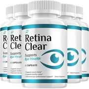 Retina Clear Eye Support Supplement   RetinaClear Capsules Eye Vitamins Healthy Vision,5 Pack, 300 Capsules