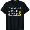 thumbnail image 1 of Retinoblastoma Awareness Peace Love Cure T-Shirt100% cotton short-sleeved shirt for both men and women, 1 of 6