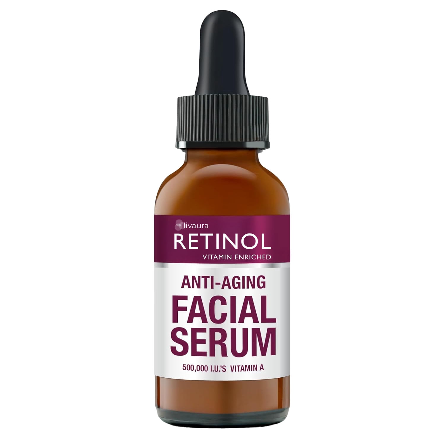 LIVAURA Retinol Anti-Wrinkle Facial Serum – Vitamin A Concentrate Improves Skin’s Elasticity & Tone and Minimizes Appearance of Fine Lines & Wrinkles – Look Younger With The Age-Defying