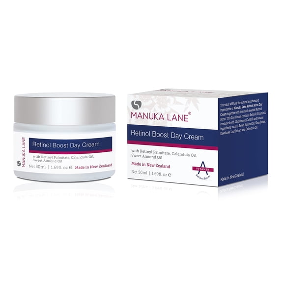 Retinol Boost Day Cream for Face and Neck with Kawakawa Leaf Extract, Calendula Oil & Sweet Almond Oil | Plant Based Formula | Carefully formulated to keep your skin young and healthy!