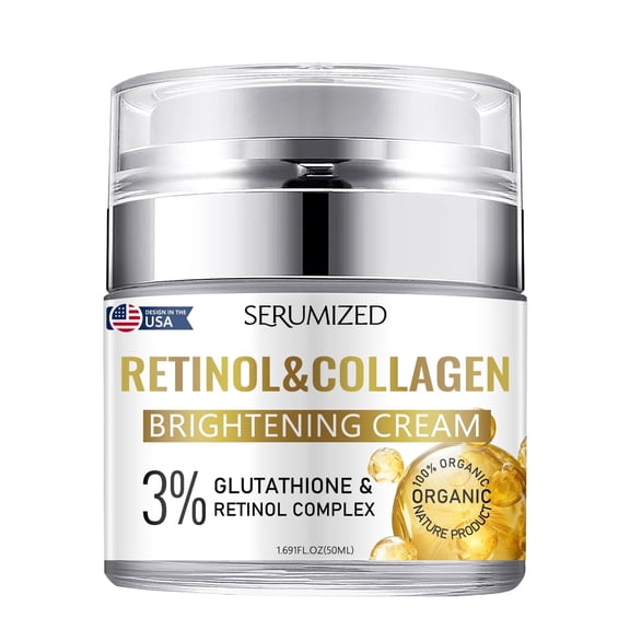 Retinol Cream for Face, Moisturizer for Anti Aging & Wrinkled Skin, Day and Night for Women & Men, Retinol Collagen Facial Care Face and Neck 1.69 Fl Oz (50ml)