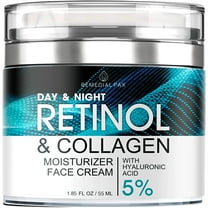 Retinol Cream for Face, Anti Aging Face Moisturizer for Women & Men, Day & Night Face Cream with Collagen, Hyaluronic Acid, Anti Cream, 1.85 Fl Oz
