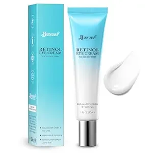 Retinol Eye Cream - Eye Cream for Dark Circles, Puffiness, Anti Aging, with Hyaluronic Acid, Peptides, Caffeine, Reduces Bags, Dark Circles Under Eye Treatment, 1 fl. oz