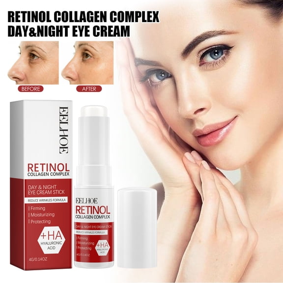Retinol Eye Cream Stick Reduce Fine Lines, Under Eye Bags, Dark Circles, Hydrate and Tighten Periorbital Skin
