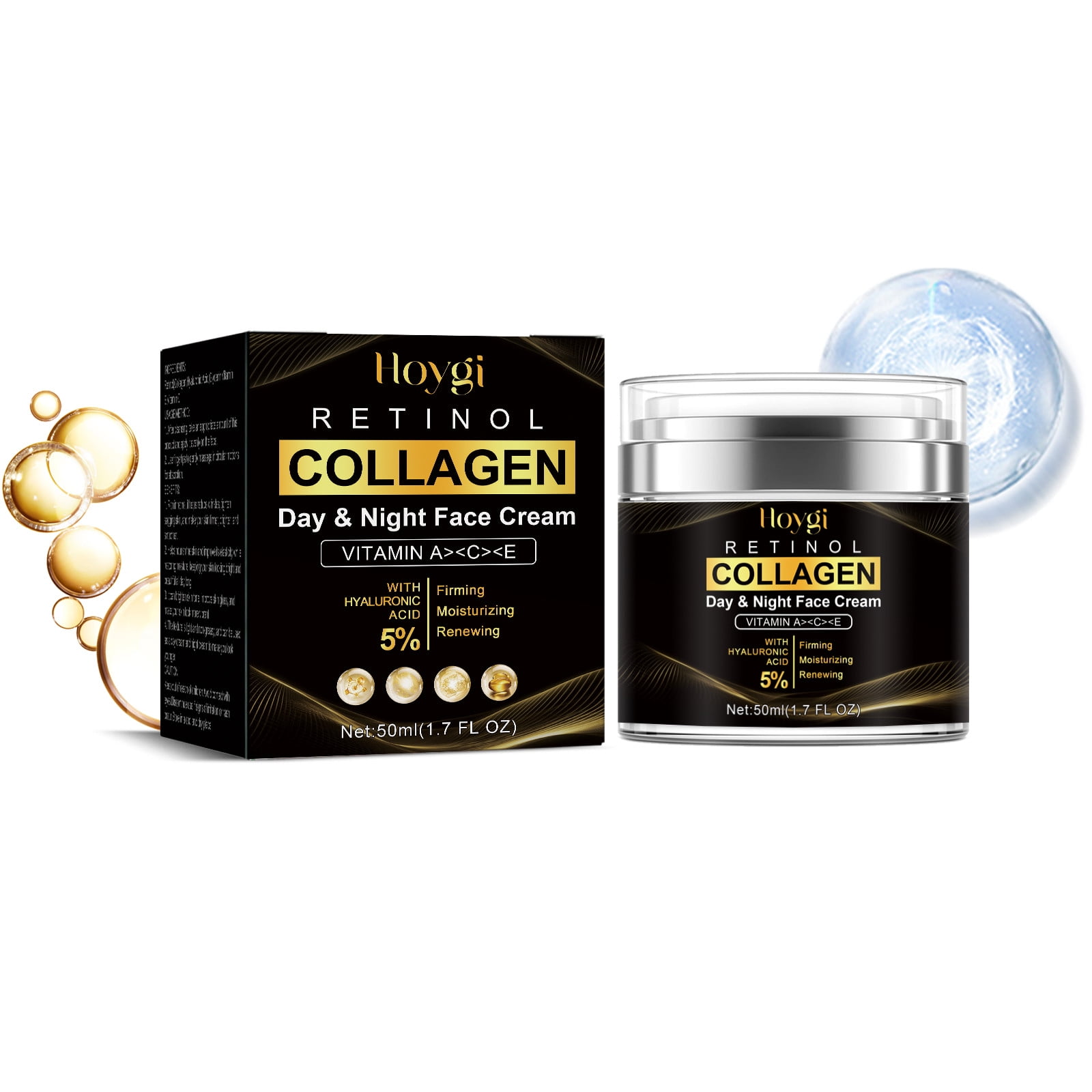 Retinol Facial Moisturizing Cream Collagen Reduce Fine Lines Day And Night 50Ml,Creams