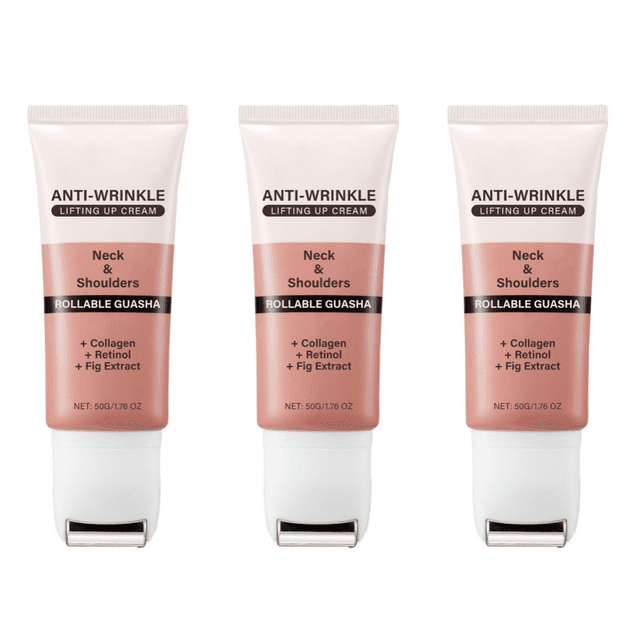 Retinol Guacar Neck Firming Cream,Neck Firming Cream,Anti-Aging Collagen and FIG Extract Moisturizes Wrinkles and Sagging Skin,Hydrates &Lifts Neck&Anti-aging Essence,50g/1.76oz(3PCS)