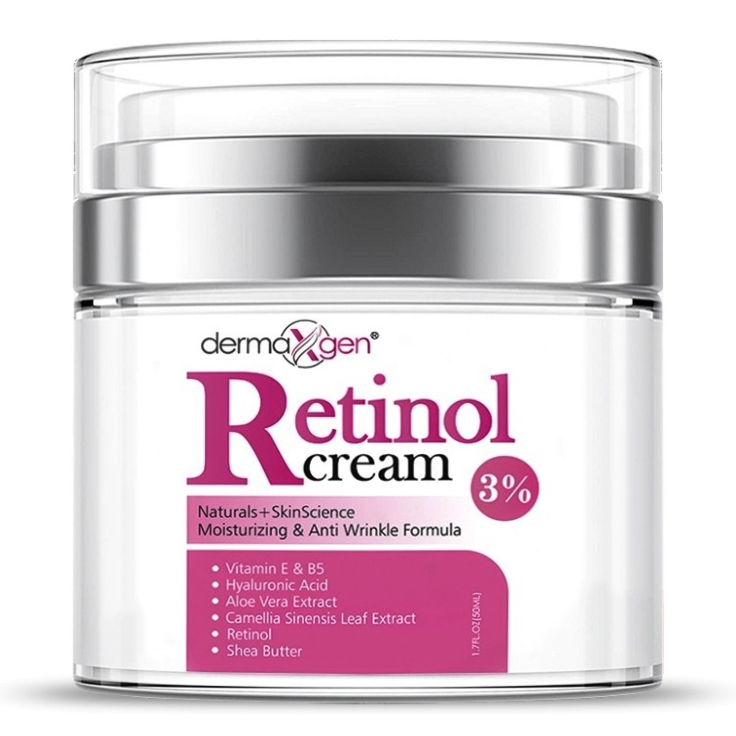 Retinol Moisturizer Cream High Strength for Face and Eye Area Miracle Plus - Retinol, Hyaluronic Acid, Vitamin E, Green Tea - Anti aging Formula Reduces Wrinkles, Fine Lines, Spots-Day and Night - image 1 of 9